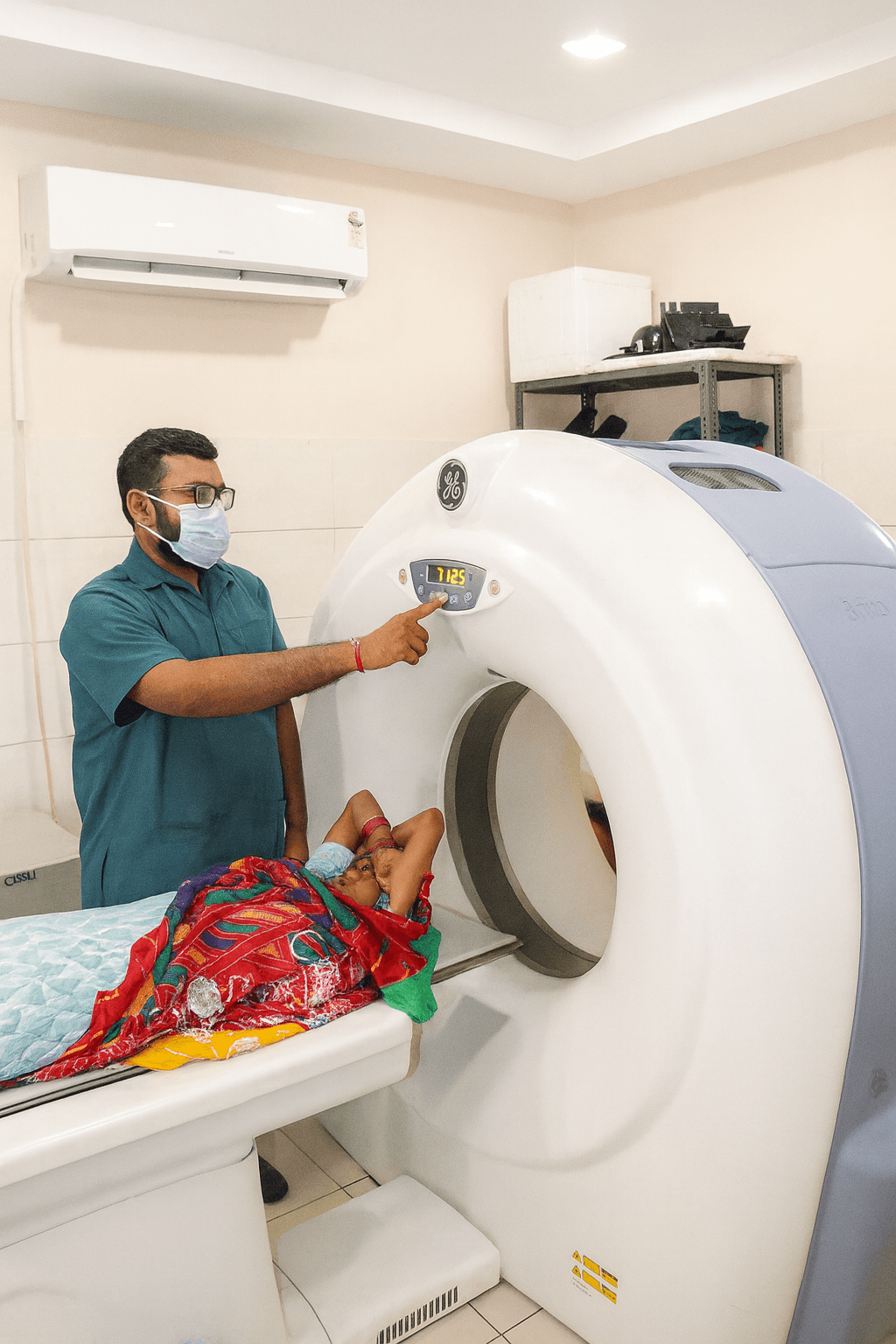 CT scanner in a diagnostic imaging suite